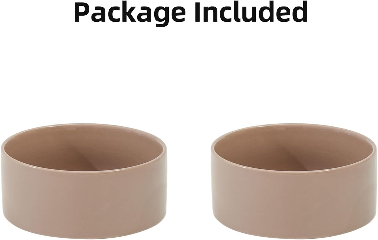 Ceramic 6.1inch Dog Bowls for Small and Medium Breed Dog Dish Pet Food and Water Bowl (Set of 2 Bowls - Dark Green, 28oz) - Pet Explorer
