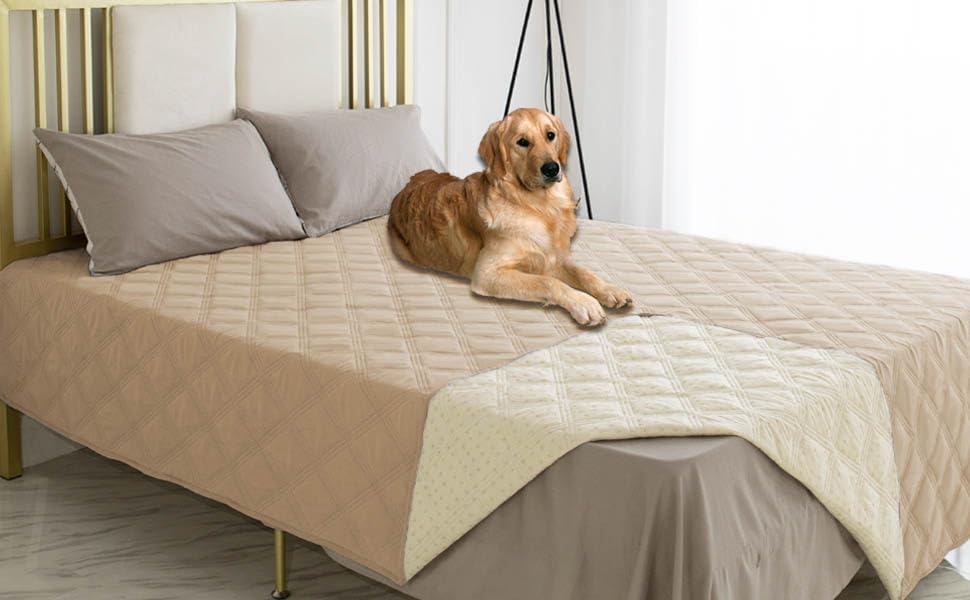 Ameritex Waterproof Dog Bed Cover Pet Blanket with Anti-Slip Back for Furniture Bed Couch Sofa - Pet Explorer