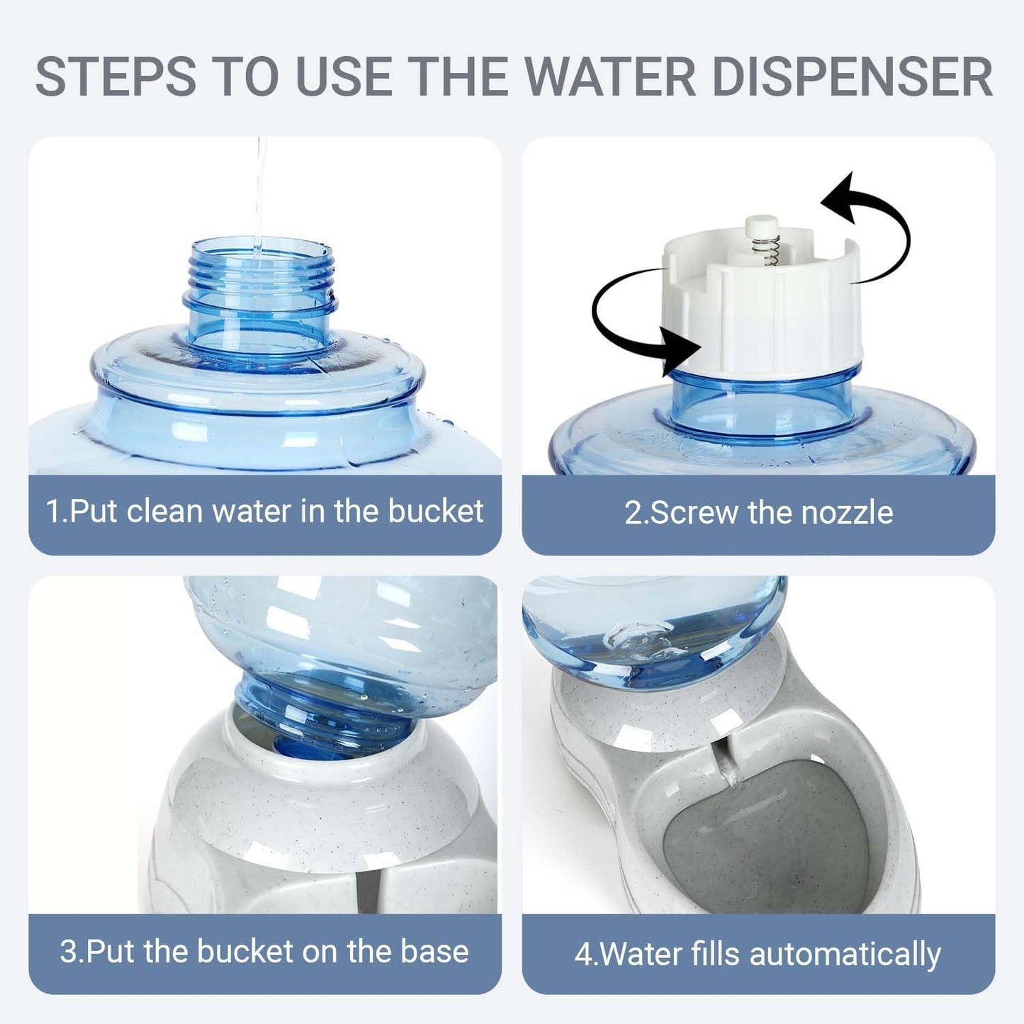 Pet Water Dispenser for Large Dogs and Multi-Pet, 3 Gallon Dog Water Bowl Dispenser, Basic Automatic Gravity Dog Cat Water Feeder, Large Capacity Pets Drinking Fountain, BPA-Free - Pet Explorer