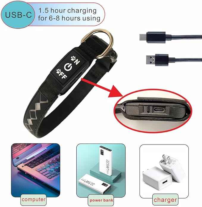 LED Dog Collar with AirTag Holder and Custom ID Tag, 15 Light Modes, Waterproof, Multiple Colors (Pink Pro, L(15.7-19.7"))