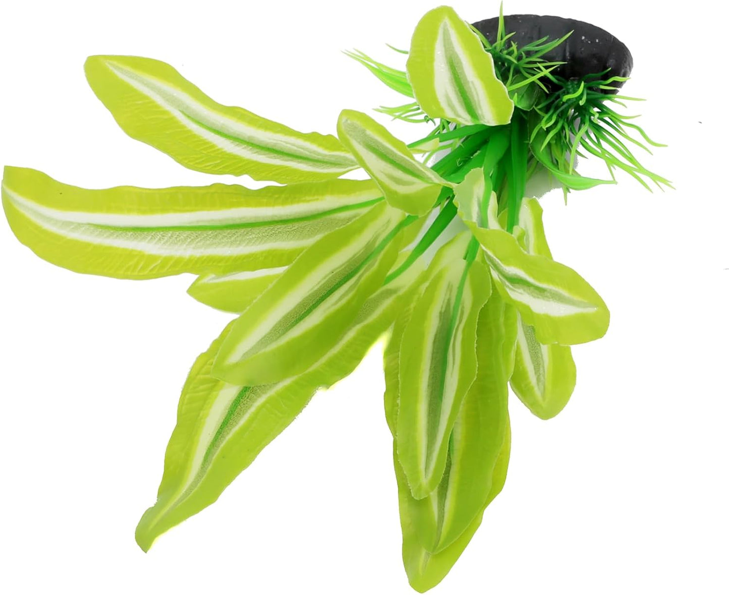 Silk Aquarium Plants for Betta Fish Tank, 2 Pcs 8 Inch Small Silk Aquarium Plant Aquatic Water Grass Decoration,Green-Yellow