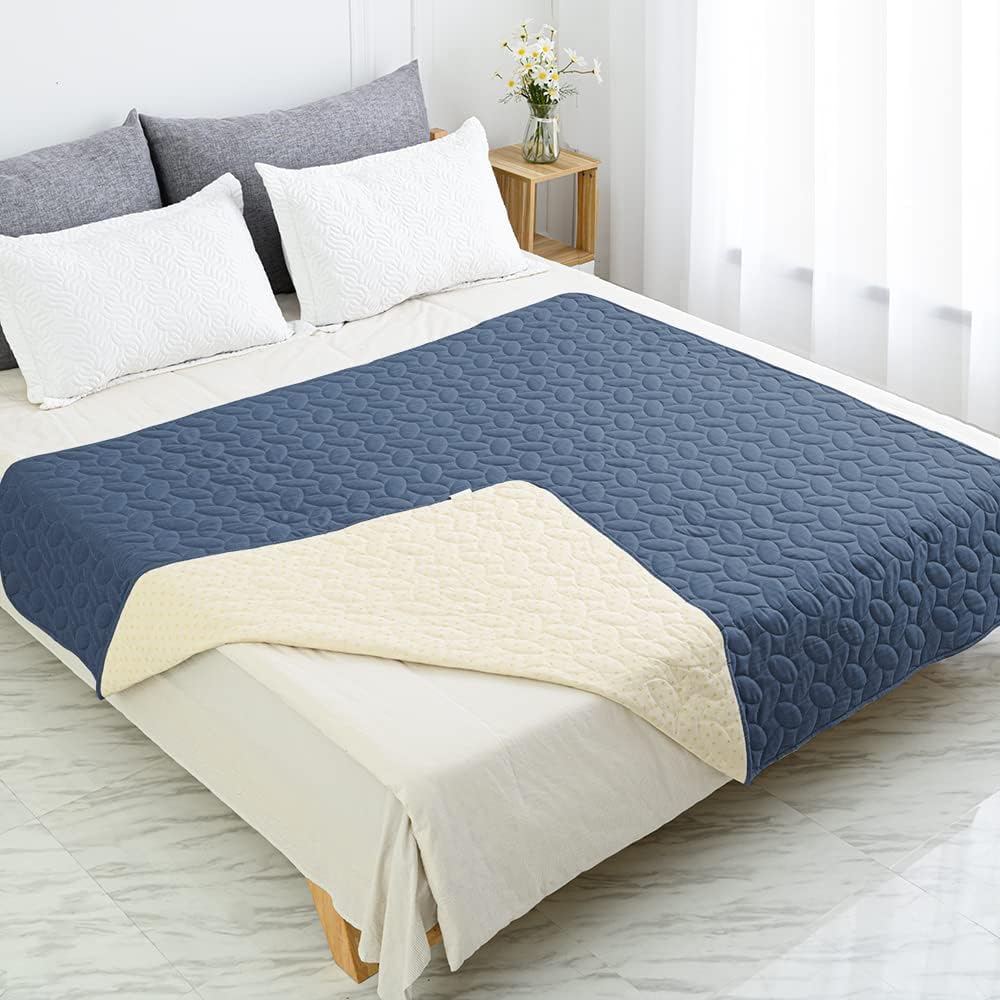 Ameritex Pet Bed Cover Dog Bed Blanket for Sofa and Furniture Waterproof New Pattern Design (52x82 Inch, Navyblue) - Pet Explorer
