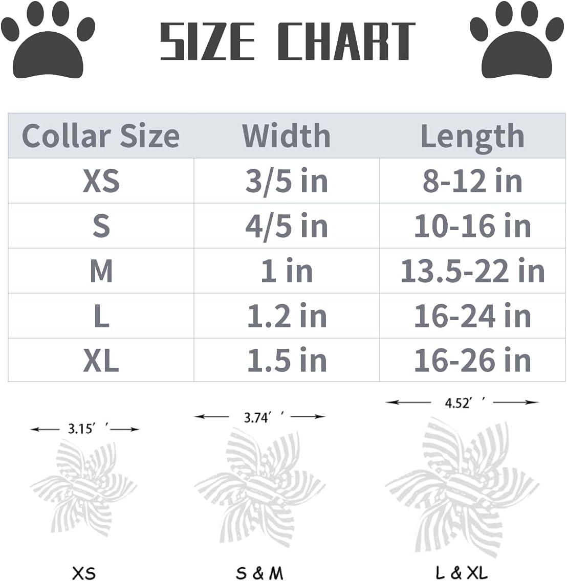 Lionet Paws Dog Collar with Flower - Cute Cotton Adjustable Flower Dog Collar with Metal Buckle for Large Dog Girl Gift, L, Neck 16-24in