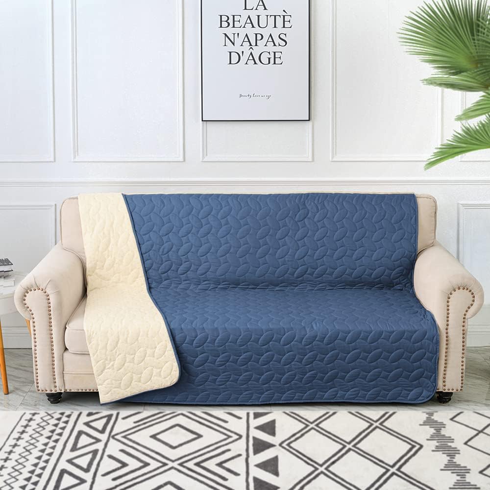 Ameritex Pet Bed Cover Dog Bed Blanket for Sofa and Furniture Waterproof New Pattern Design (68x82 Inch, Navyblue) - Pet Explorer