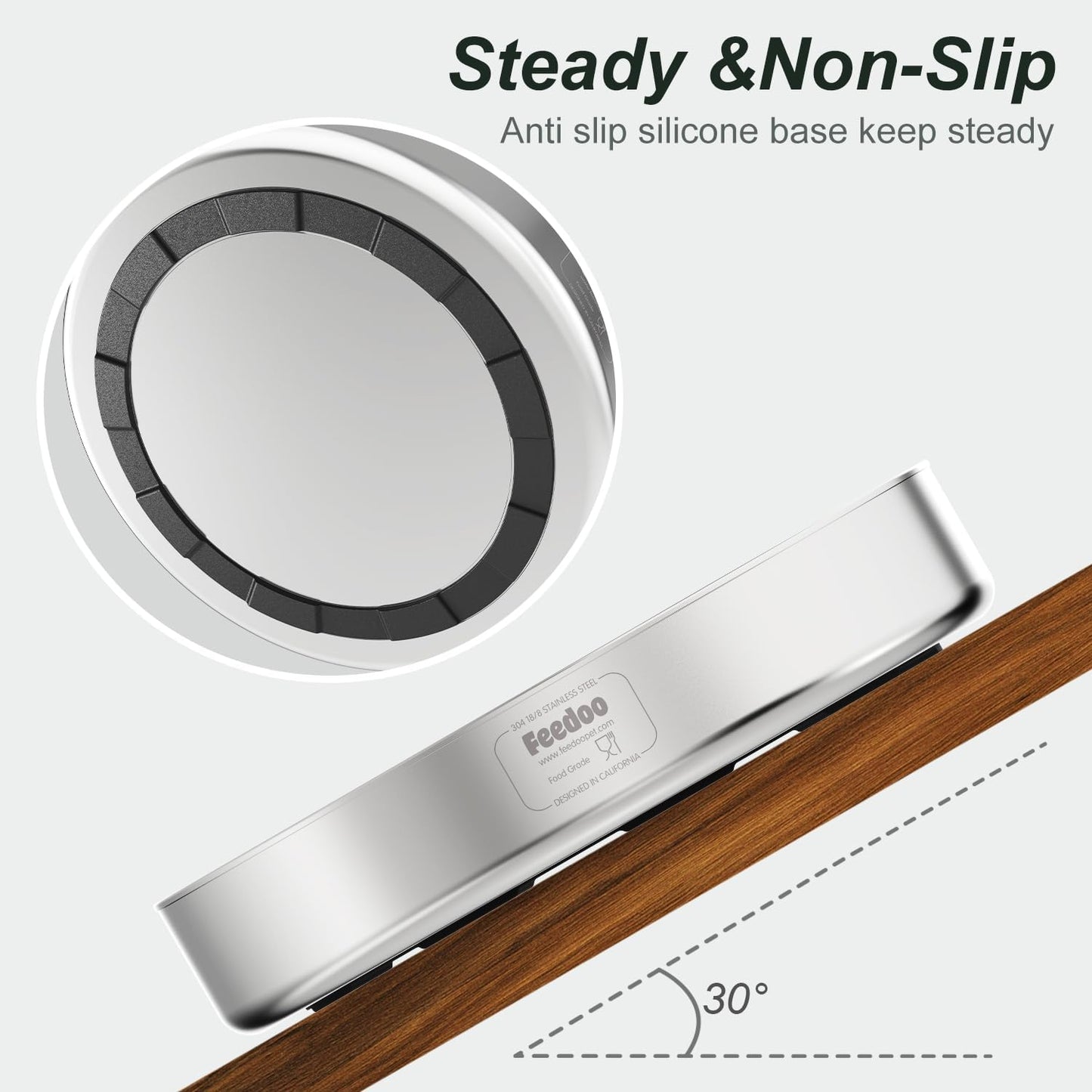 Slow Feeder Dog Bowl, Double Wall Food-Grade Stainless Steel, Heavy Duty with Non-Slip Rubber Base, 2.5Cups Capacity for Medium Large Dogs to Slow Down Eating - Pet Explorer