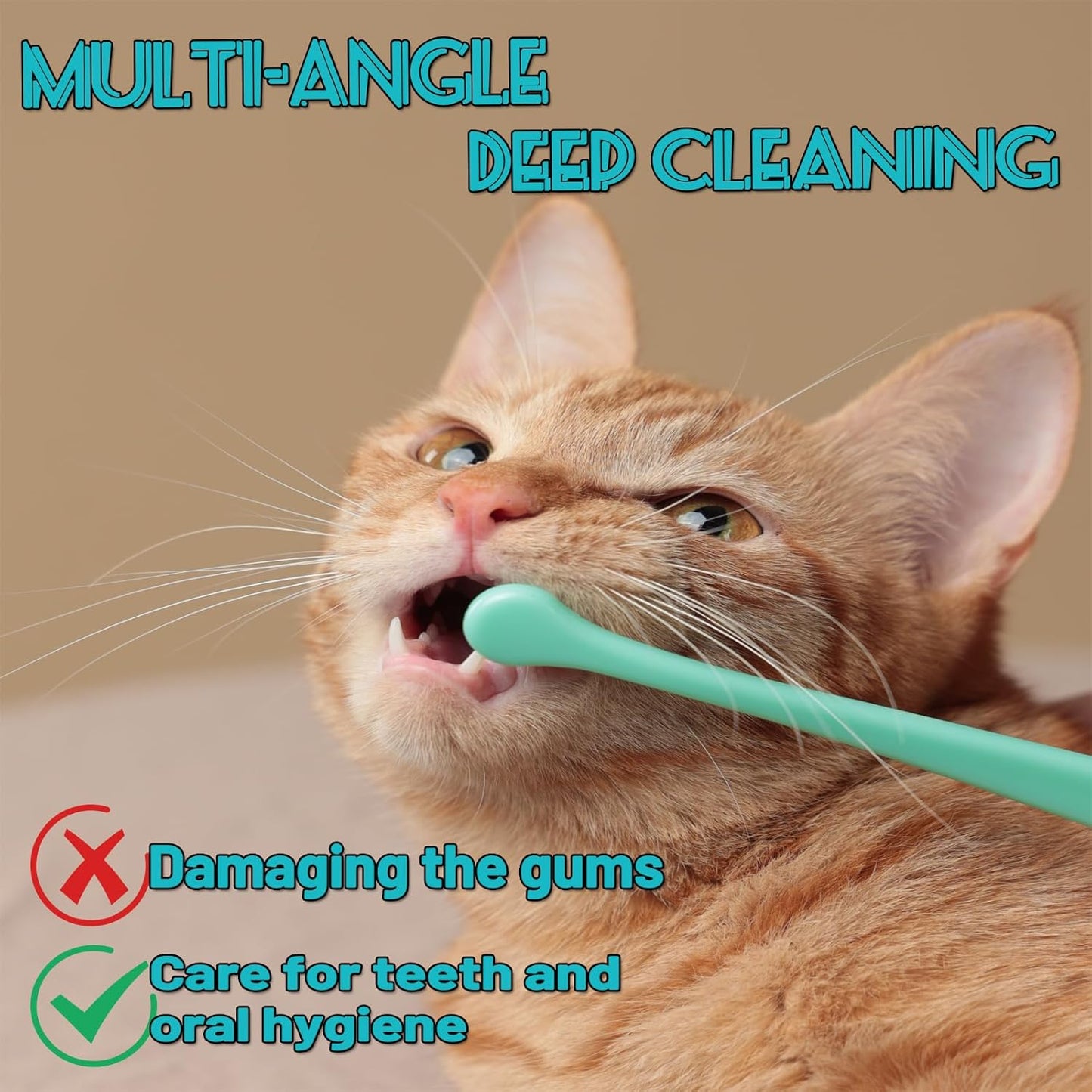 E.M&S.T by Emmeliestella Small Dog & Cat Toothbrush Kit,Micro Head, Kitten Toothbrush, Finger Brush, Starter Kit, Round & Pointed Design, Pet Dental Care, Soft Bristles, Multi-Angle, Deep Clean, 5PCS - Pet Explorer