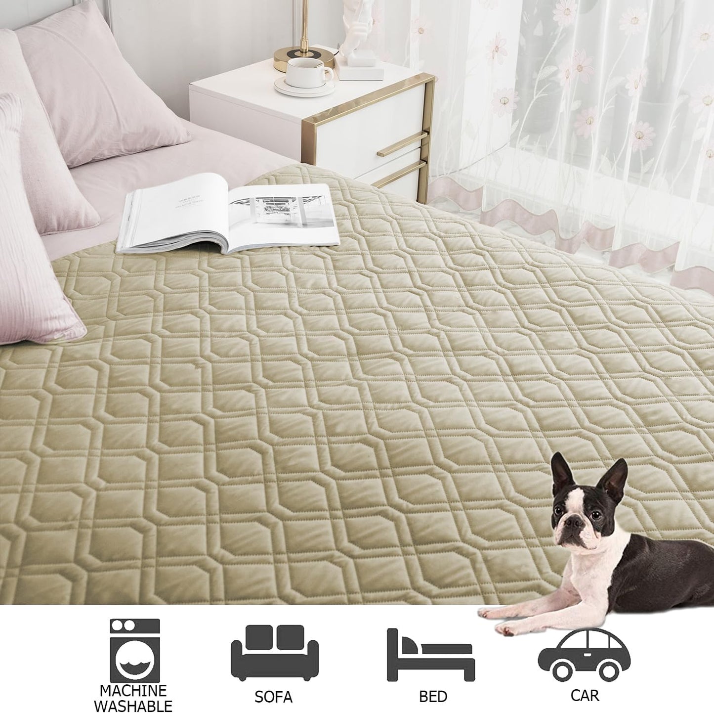 Ameritex Waterproof Dog Bed Cover Pet Blanket for Furniture Bed Couch Sofa Reversible - Pet Explorer
