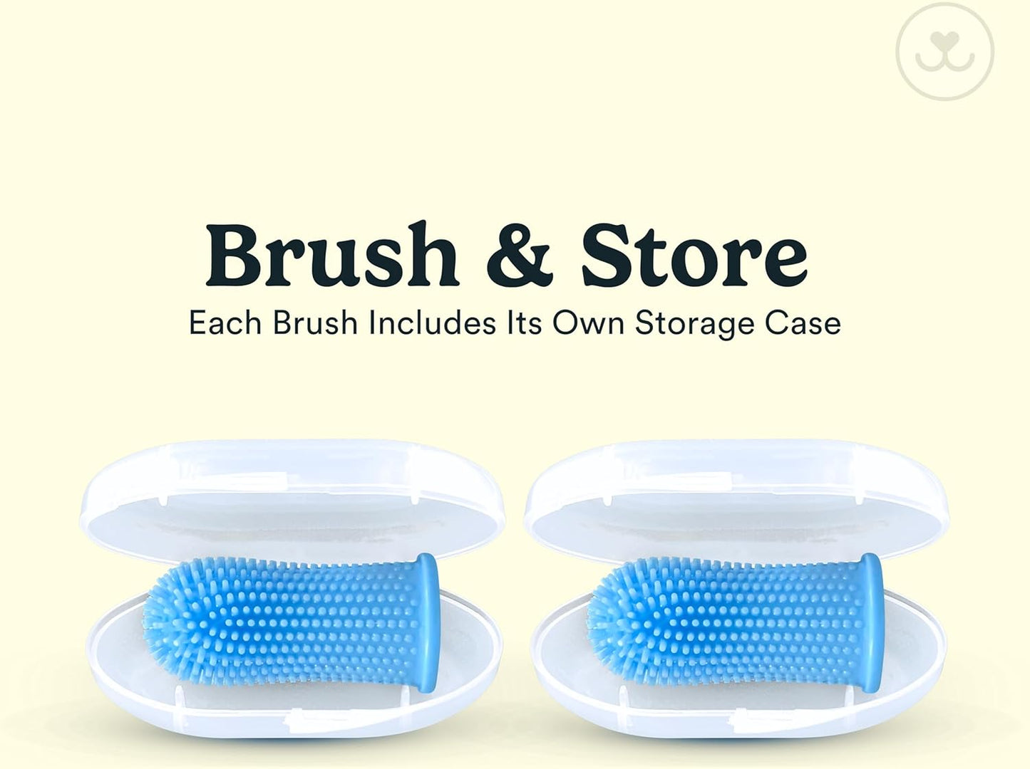 Jasper Dog Toothbrush, 360 Dog Tooth Brushing Kit, Finger Toothbrush, Cat Tooth Brush, Teeth Cleaning, Pet Tooth Brush for Small & Large Pets, Pet Toothpaste Not Included, 2-Pack Blue - Pet Explorer
