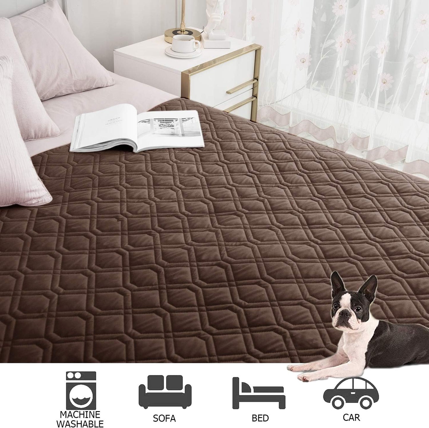 Ameritex Waterproof Dog Bed Cover Pet Blanket for Furniture Bed Couch Sofa Reversible - Pet Explorer