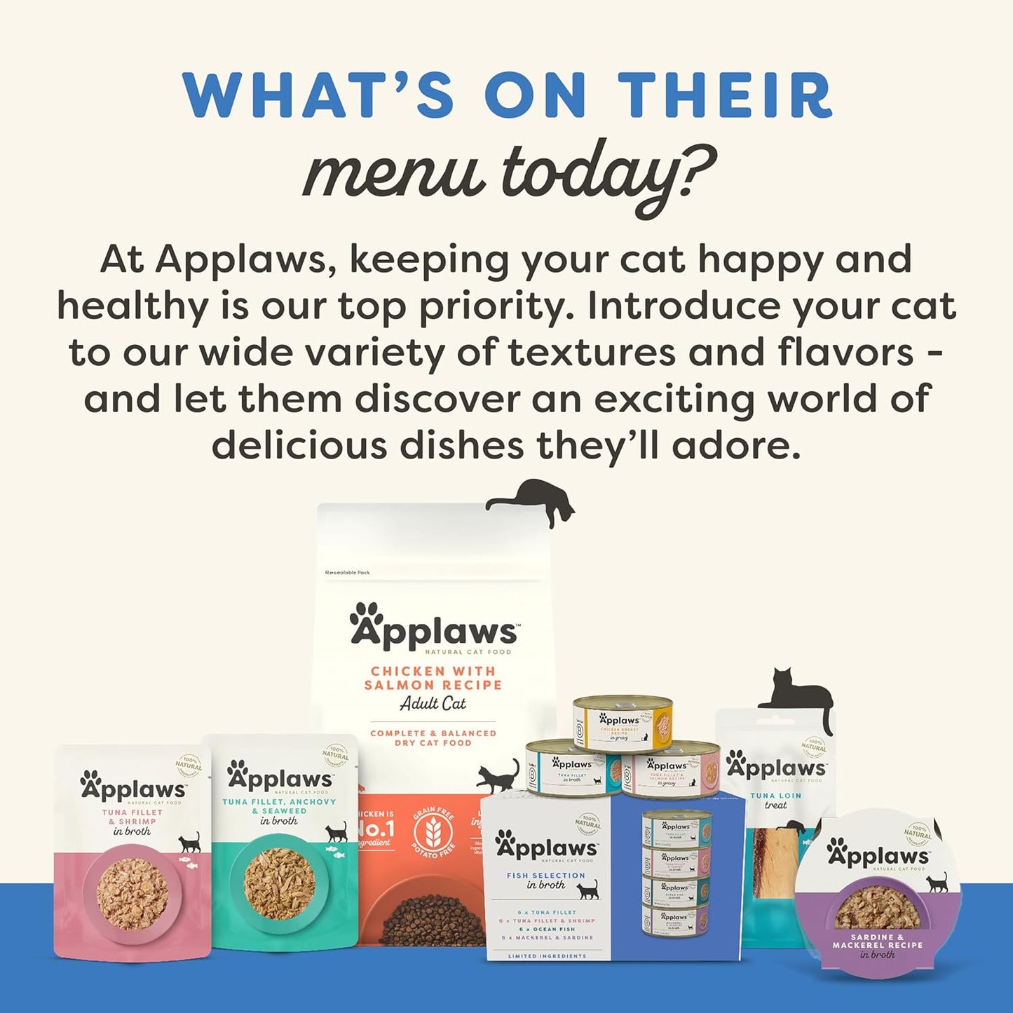 Applaws Natural Wet Cat Food in Broth, Limited Ingredient Wet Cat Food Pouches, No Additives, Made with Natural Ingredients, Tuna Fillet with Crab in Broth (12 x 5.3oz Pouches)