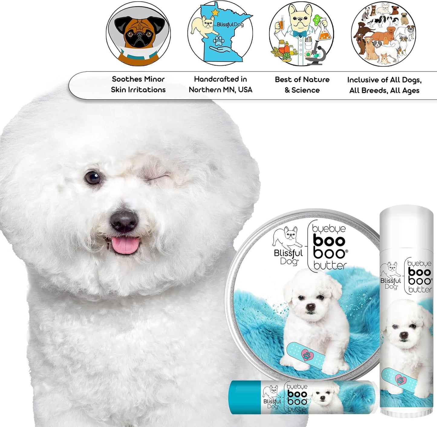 The Blissful Dog Bichon Frise Boo Boo Butter, 0.15-Ounce - Pet Explorer