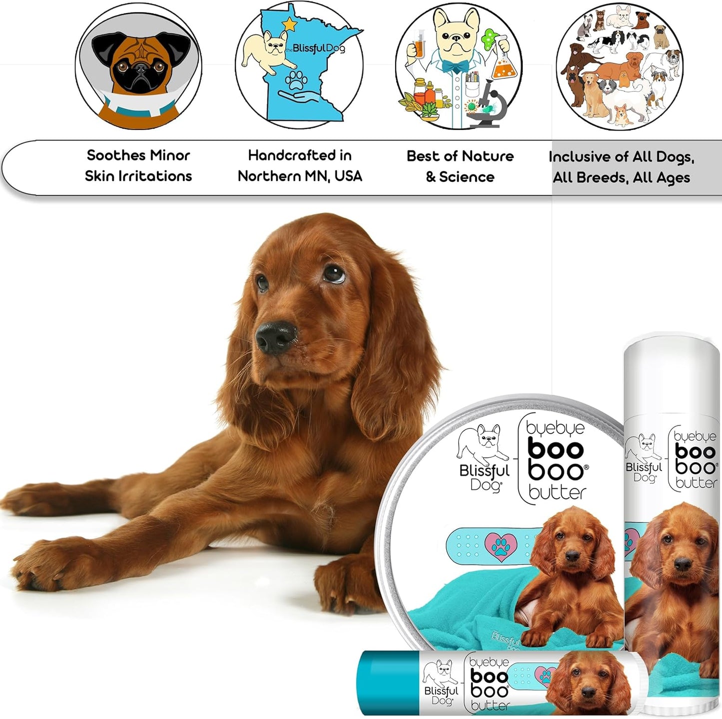 The Blissful Dog Irish Setter Boo Boo Butter, 4 Ounce - Pet Explorer