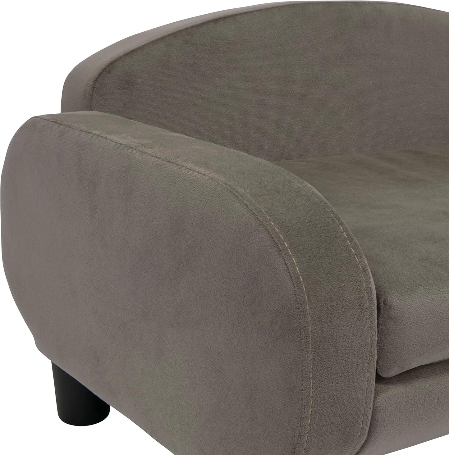 Paws & Purrs Cat Sofa Bed, Pet Couch for Indoor Cats Elevated Cat Beds with Removable Washable Mattress Cover for Kitten, Puppy or Small Animal- 31.5" Wide, Ash - Pet Explorer