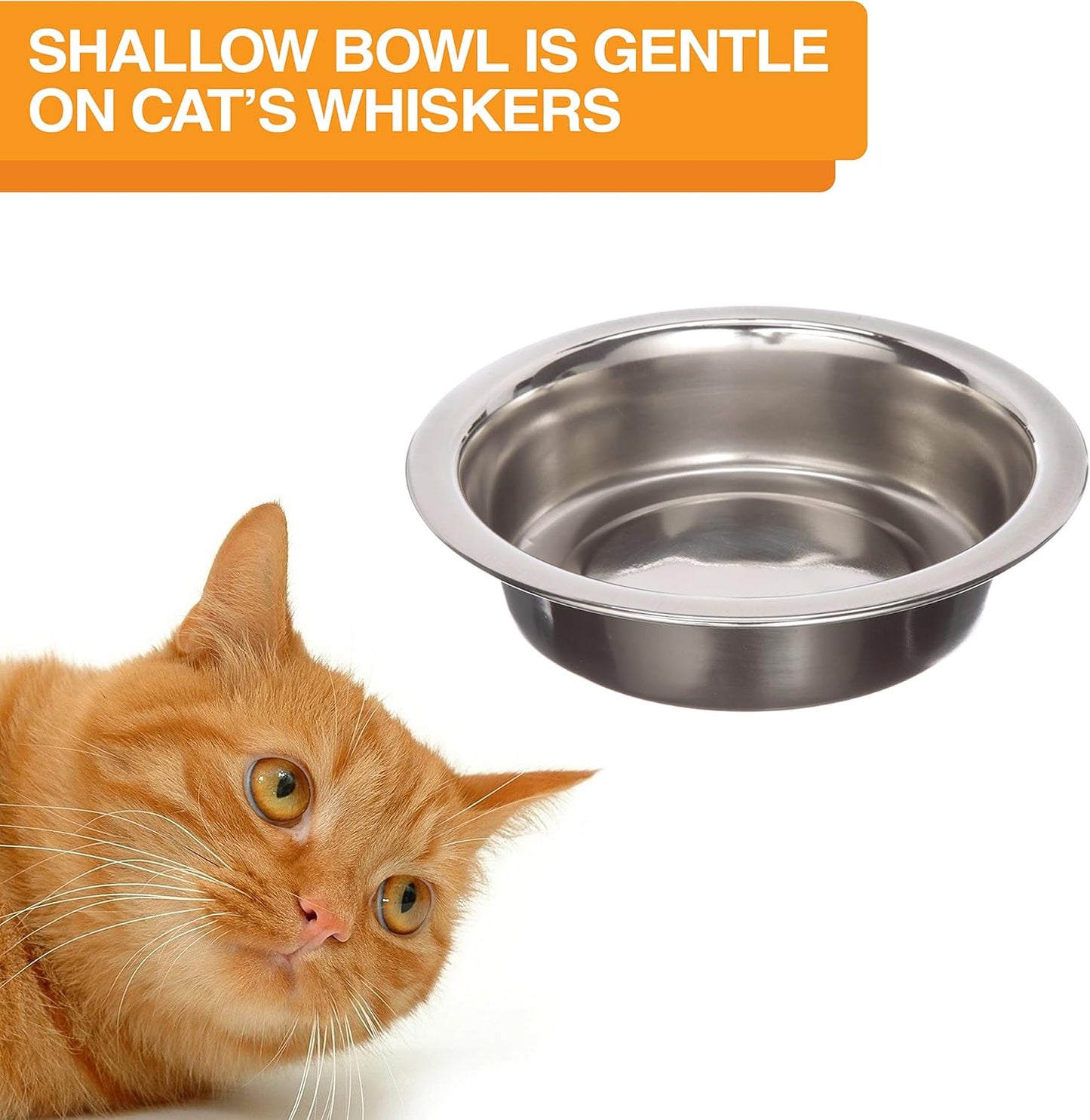 Neater Feeder Deluxe Mess Proof Cat Bowls Elevated for All Breeds – Made in USA – No Spill Raised Cat Bowls for Indoor Cats w/Leg Extensions – Stainless Steel Cat Food and Water Bowl Set - Black - Pet Explorer
