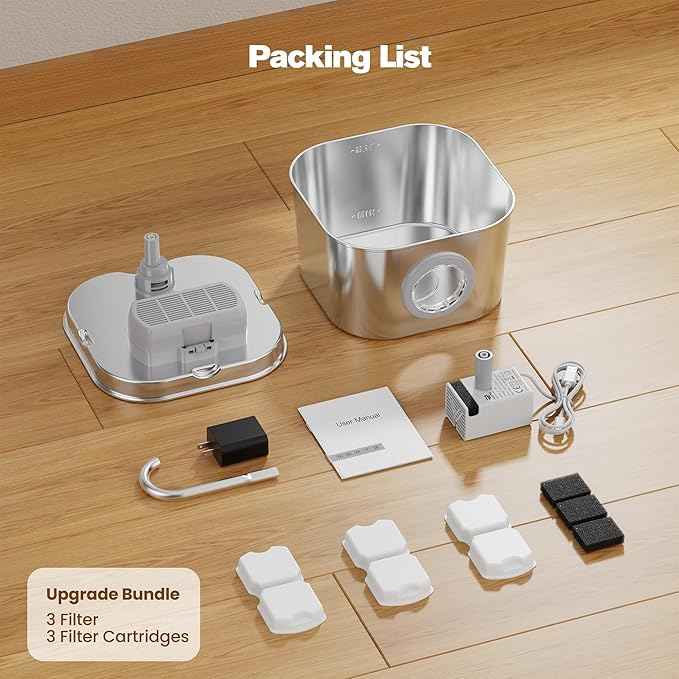 Cat Water Fountain Stainless Steel: Pet Fountains for Cats/Dog Indoor Automatic Waterer Bowls for Drinking Small Animal Water Dispenser Metal Pets Watering Faucet Bottle Auto Kitty Watering Supplies