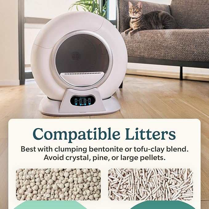 Petcove – Automatic Self Cleaning Litter Box – PurrTek Smart Automatic Litter Box for Multi-Cat Homes with 5GHz Wi-Fi App Control, Triple Odor Neutralizer, Quiet Operation & Anti-Pinch Safety