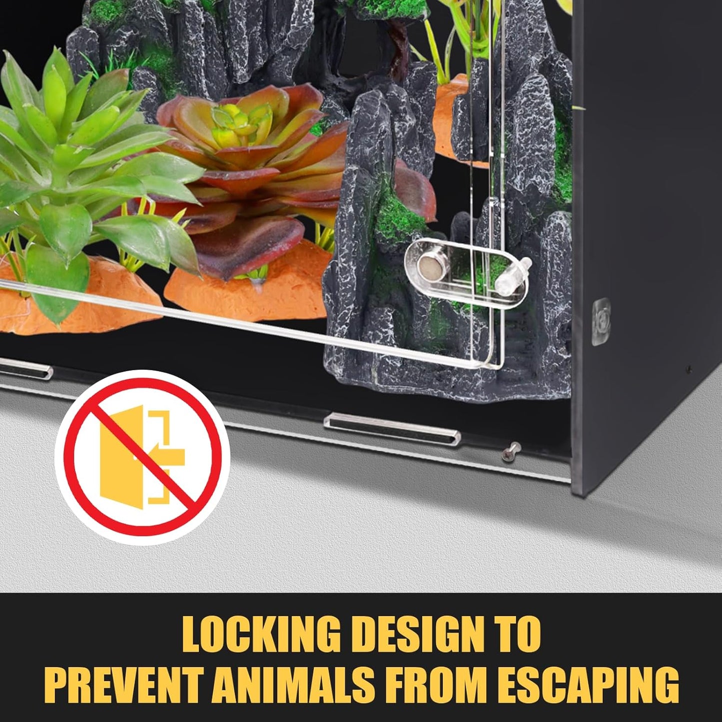 12x12x18 Reptile Enclosure – Acrylic Reptile Tank for Gecko, Snake, and Lizard – Compact PVC Terrarium for Small Pets - Pet Explorer