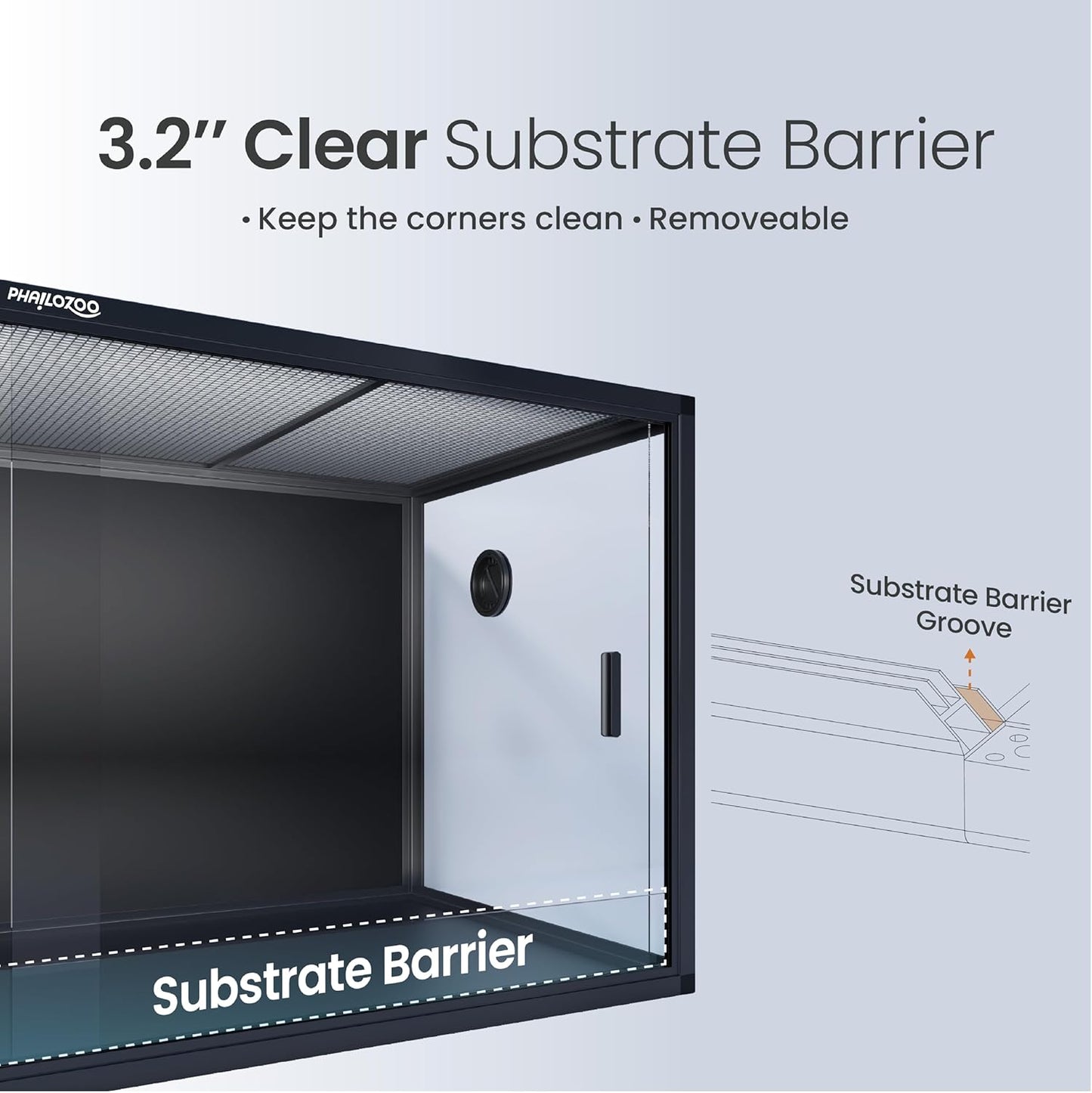 120 Gallon Bearded Dragon Tank,48" x 24" x 24" Reptile Tank with Sliding Door Top Screen Ventilation, Front Opening Reptile Enclosure for Easy Maintenance - Pet Explorer