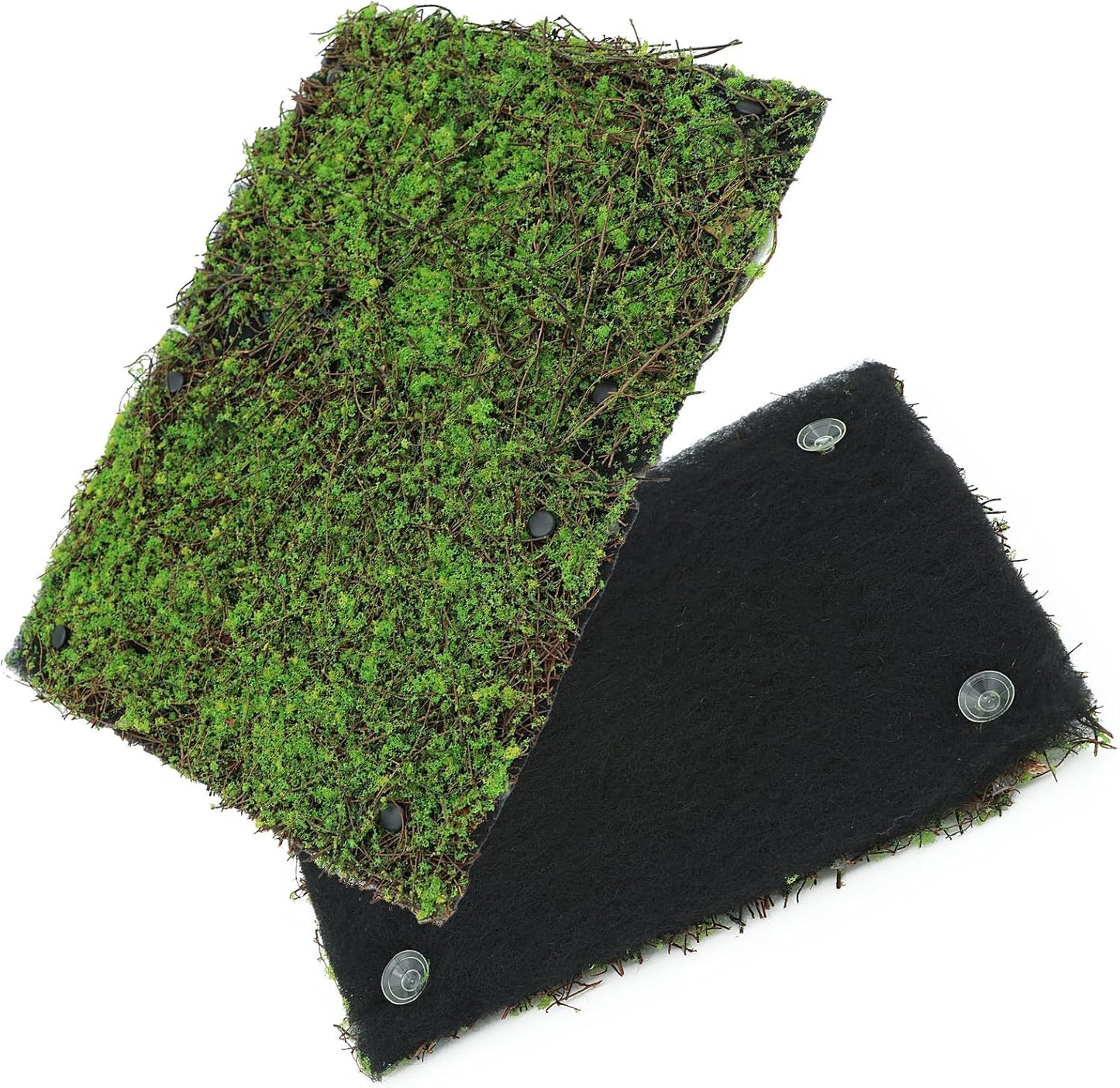 AQUA KT Terrarium Moss Background Backdrop Wall Artificial Reptile Amphibian Cage Decoration for Lizard Bearded Dragon Snake Frog Chameleon Climbing, Pack of 2 - Pet Explorer