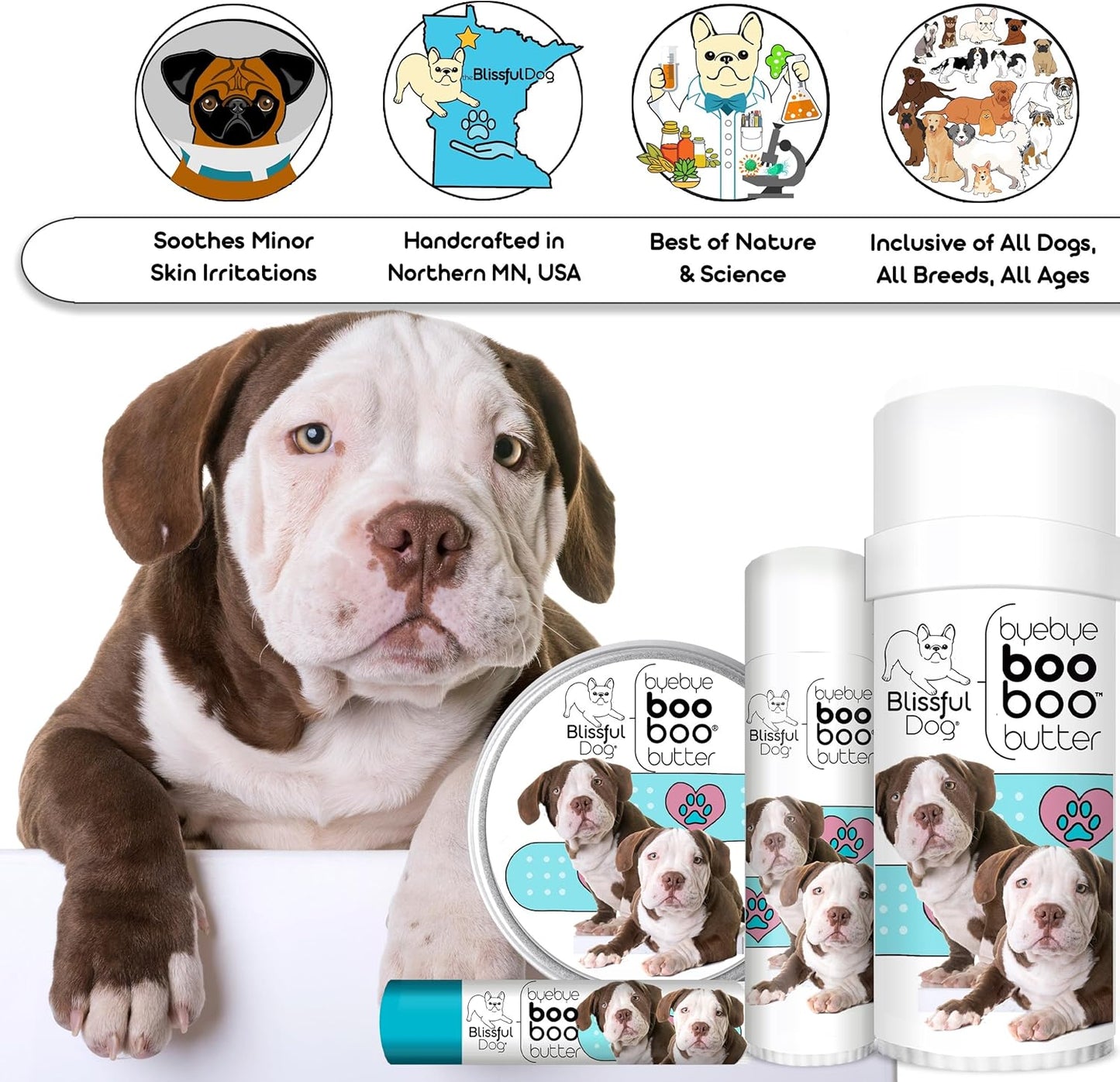 The Blissful Dog American Bulldog Boo Boo Butter, 16oz - Pet Explorer
