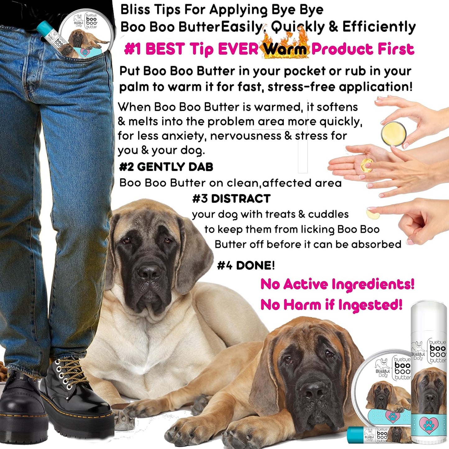 The Blissful Dog 1 oz TIN Mastiff Booboo Butter - Pet Explorer