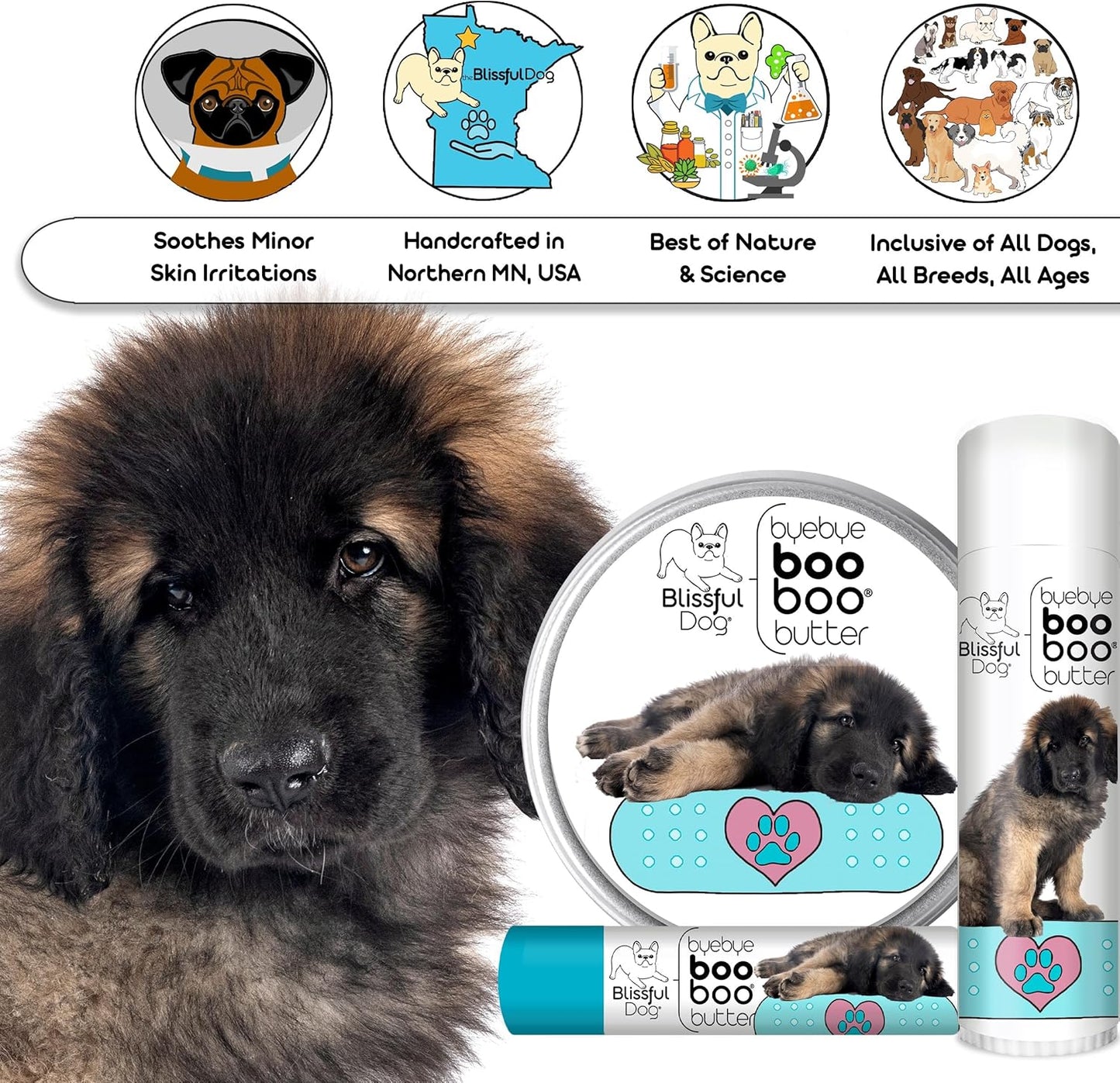The Blissful Dog Leonberger Boo Boo Butter, 4-Ounce - Pet Explorer