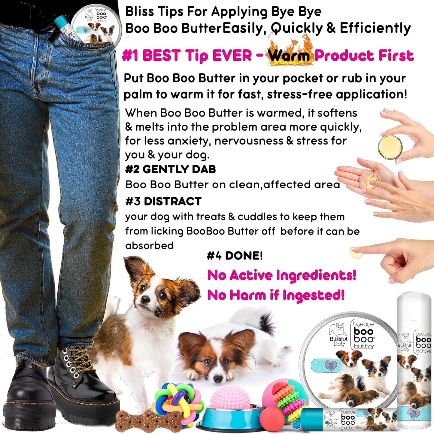 The Blissful Dog Papillon Boo Boo Butter, 4-Ounce - Pet Explorer