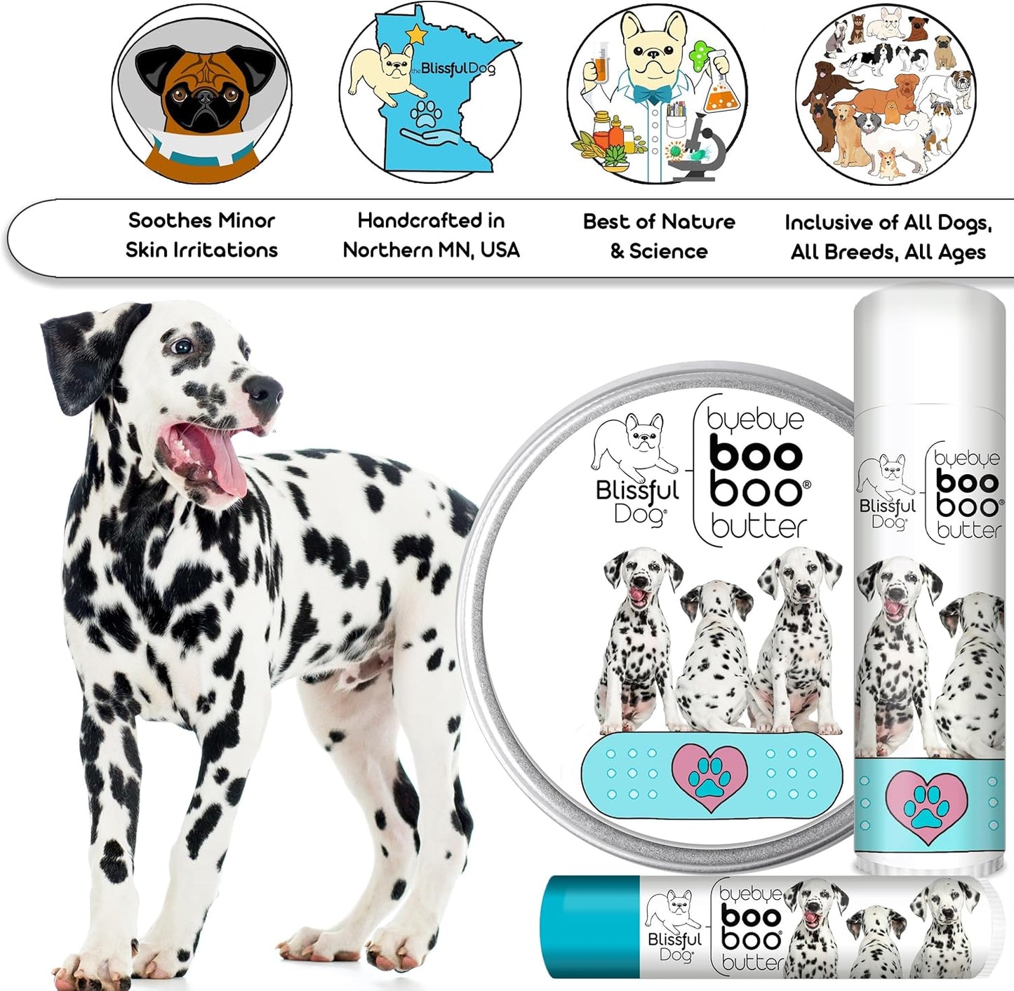 The Blissful Dog Dalmatian Boo Boo Butter, 8-Ounce - Pet Explorer