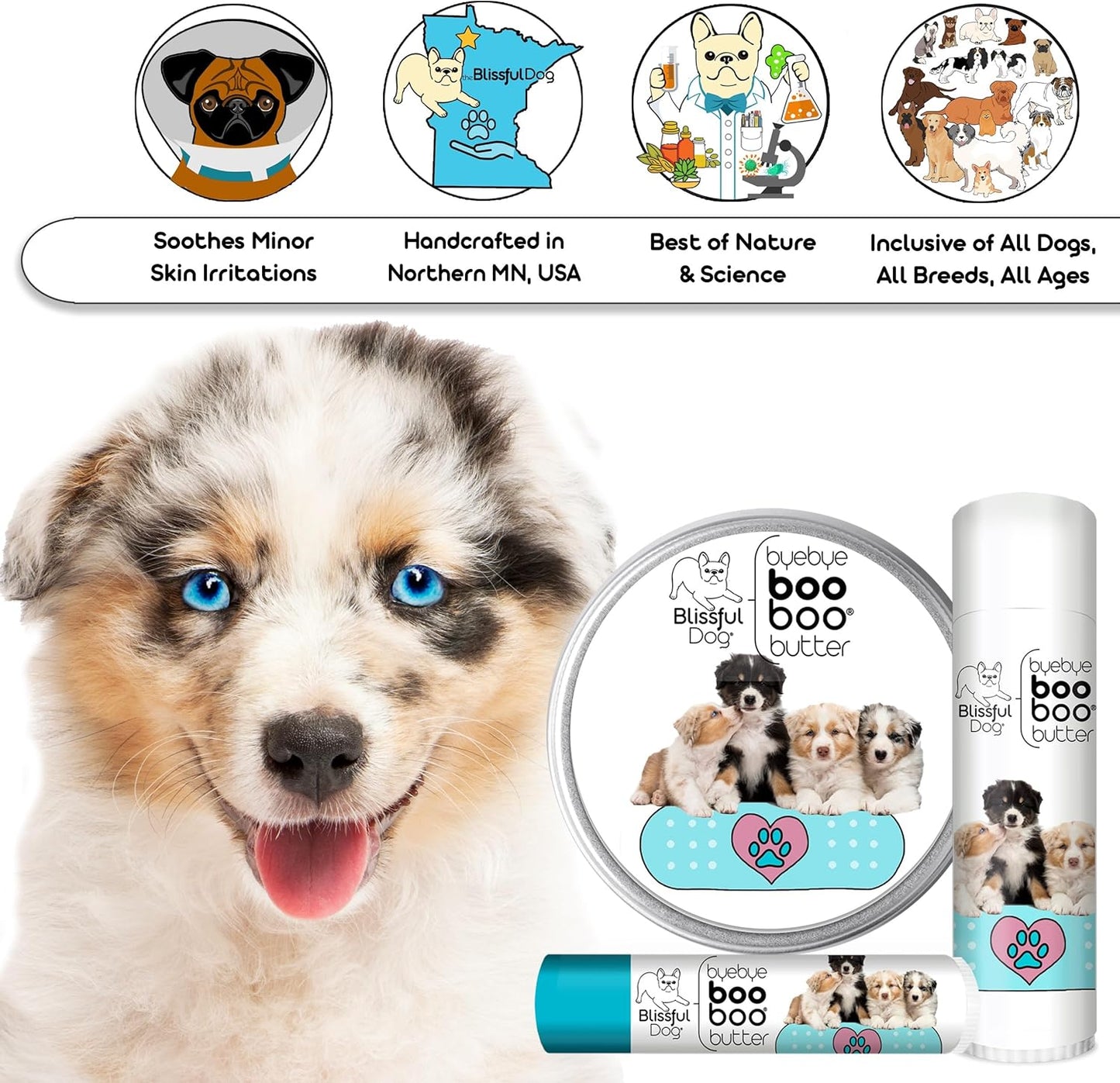 The Blissful Dog Australian Shepherd Boo Boo Butter, 16oz - Pet Explorer