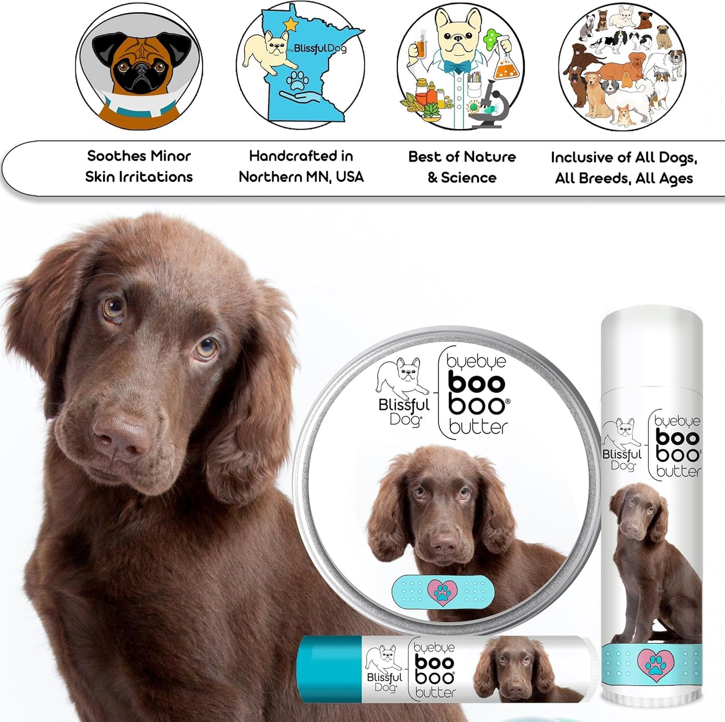 The Blissful Dog Flat-Coat Retriever Boo Boo Butter, 0.50-Ounce - Pet Explorer