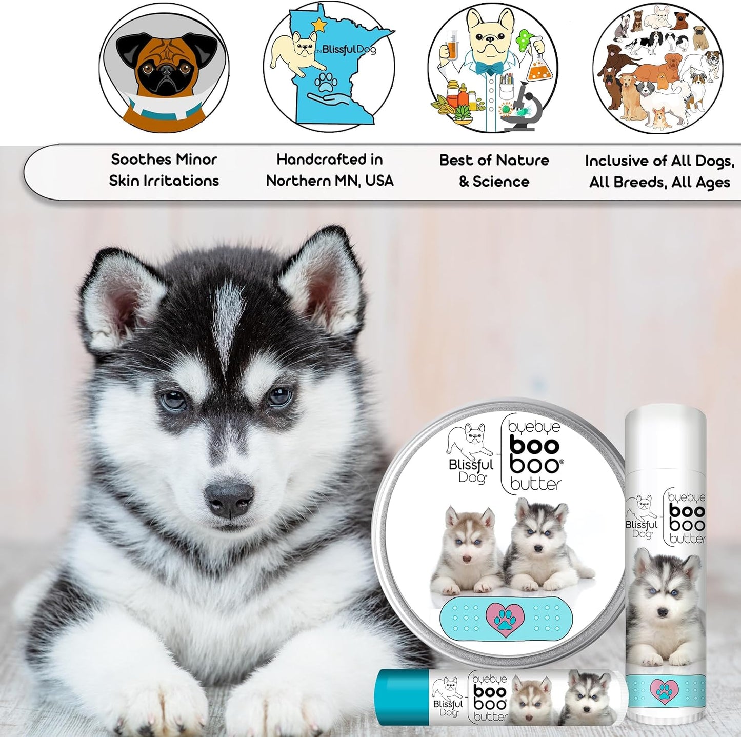 The Blissful Dog 4 oz TIN Husky Booboo Butter - Pet Explorer