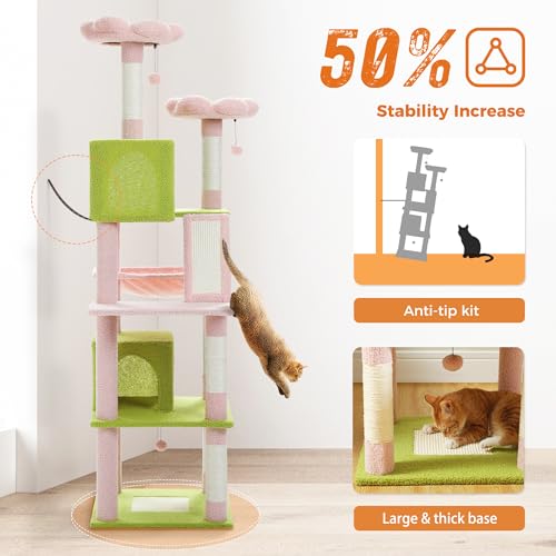 Pink Cat Tower (XL-70" / Pink)