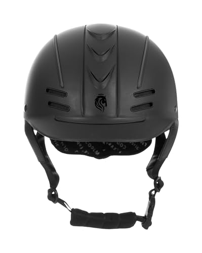 Gardian Horse Riding Helmet Equestrian Women and Adults (Black / Small-Medium)