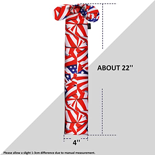 Stretchy Tail Bag Breathable Horse Tail Guard Slip on Design Protect Horse Tail 2 Strand Closure Straps Keep Tail Clean & Protected 22" L Length Makes Grooming Easy (Flag Grid)