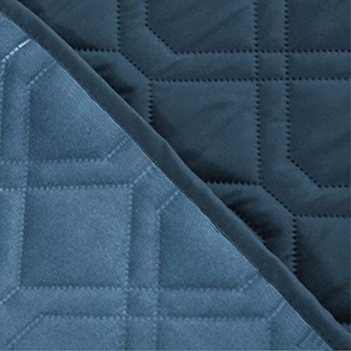Waterproof Dog Bed Blankets Cover for Bed Couch Sofa Reversible (30x70 Inch (Pack of 1) / Navyblue+stoneblue)