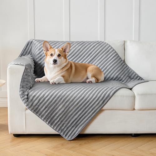 Flannel Washable Pee Pad for Dogs (Light Grey / 18" X 24"-4PC)