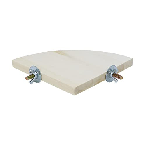Bird Perch Stand 2 Pack Wooden Platform Corner Ledge for Budgies Cockatiels Conures African Greys Rats Gerbils Chinchillas Squirrels