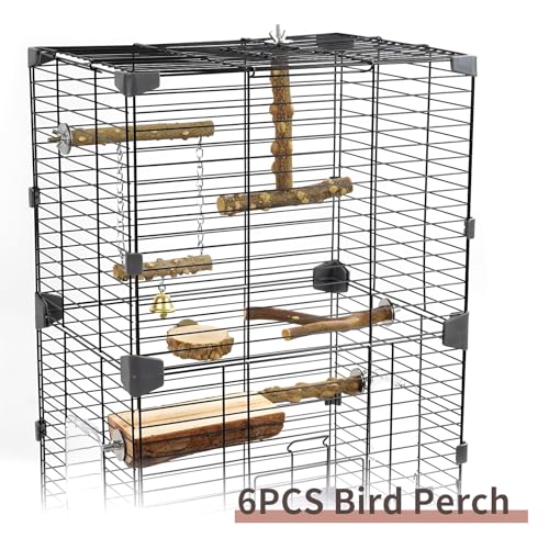 Bird Perches 6pcs Natural Wood Birds Stand Branch