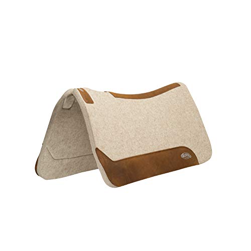 27" x 27" Pony Size Wool Blend Felt Horse Saddle Pad (27" L x 27" W / Tan)