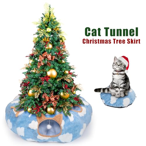 Cat Tunnel Bed (Sky Blue)