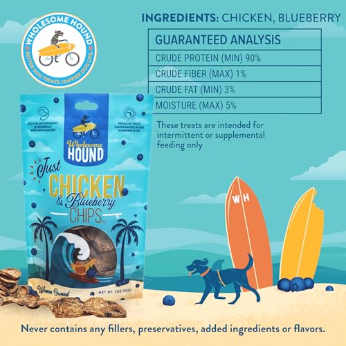 Chicken Blueberry Chips Dog Treats (3 Ounce)