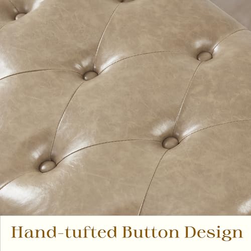 Ottoman with Storage (Khaki-pu)