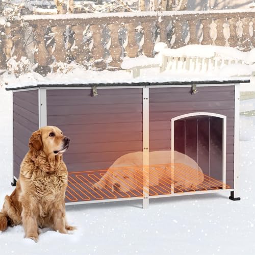 59" Extra Large Outdoor Dog House with Insulated Liner