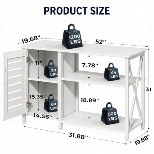 55 75 Gallon Fish Tank Stand (White / 55-75 Gallon)