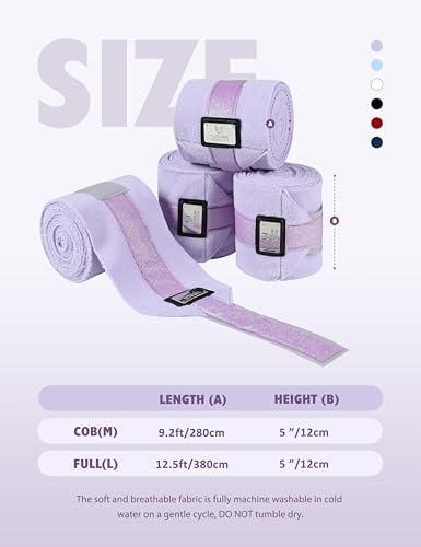 4 Pack Horse Polo Wraps (M / Lavender)