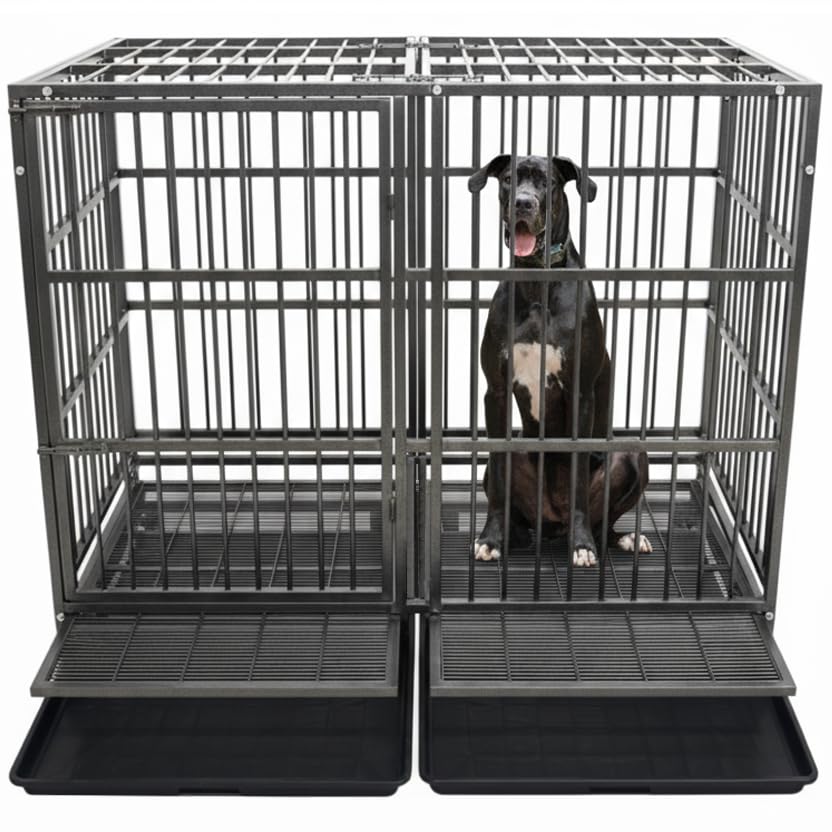 54" Heavy Duty Dog Crate (Black)