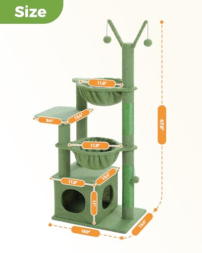 Cactus Cat Tree (47.6" / Cactus Green)