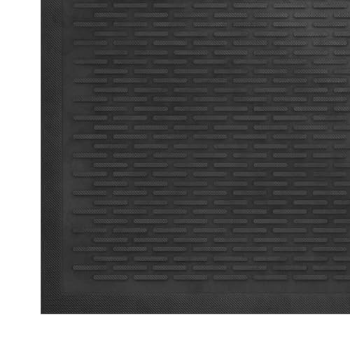 Waterproof Rubber Outdoor Doormat (Black - Dash / 2' x 3' (Mat))
