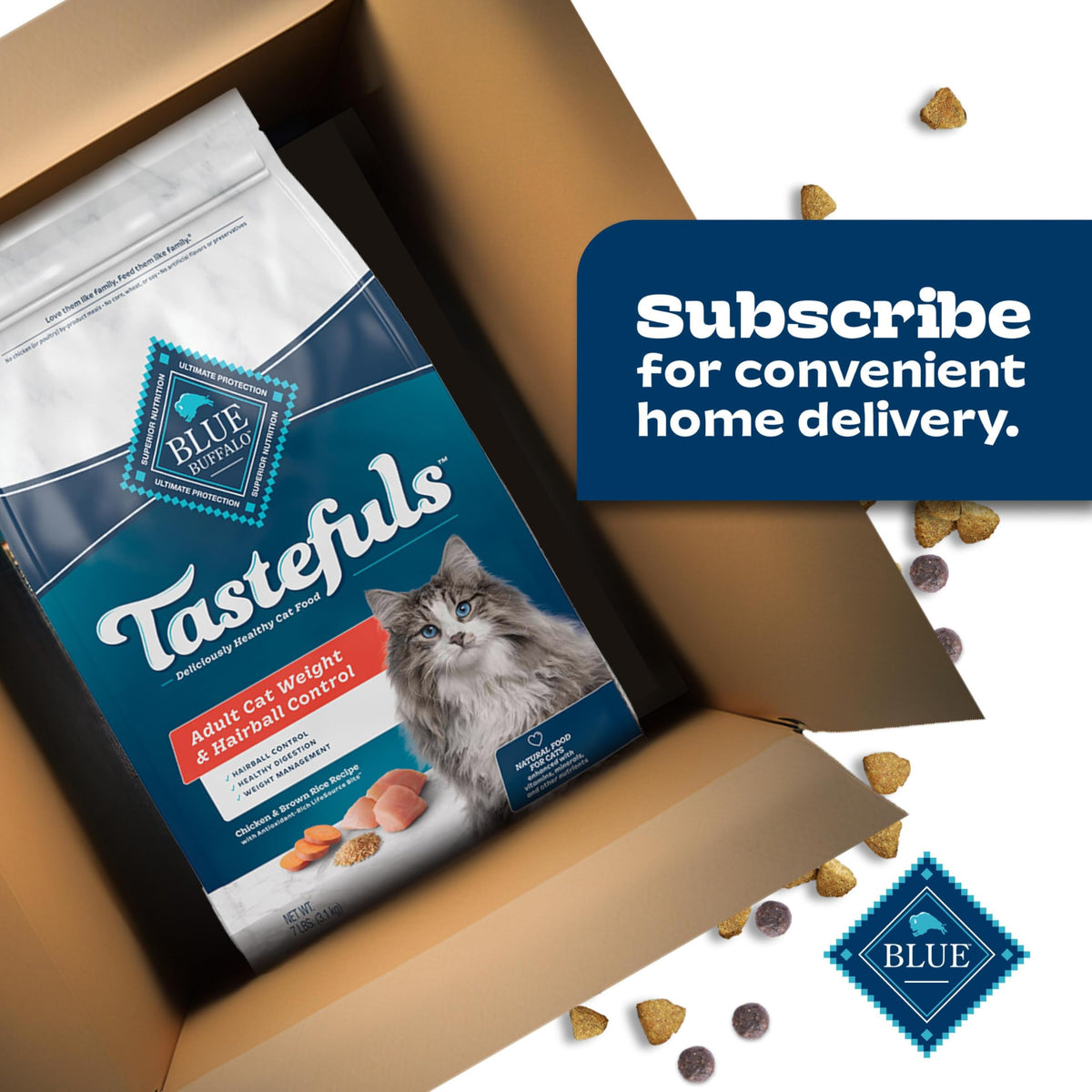 Tastefuls Chicken Weight & Hairball Control Dry Cat Food (3 Pound (Pack of 1))