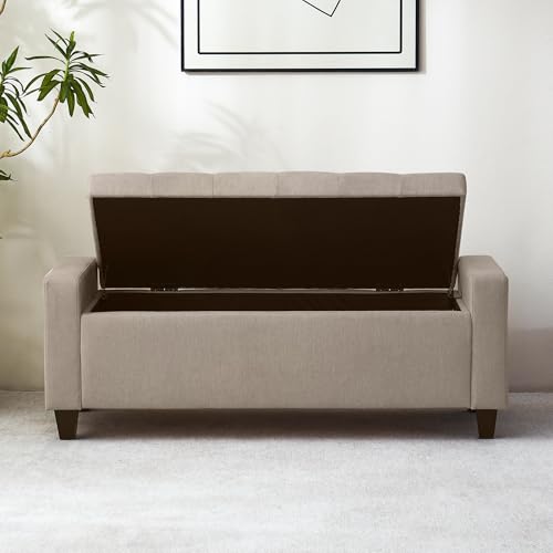 Ottoman with Storage (Khaki)